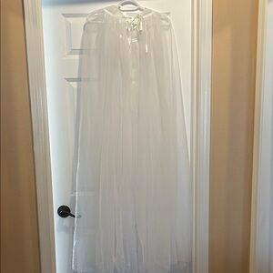 Elegant White Sheer Cape